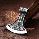 Viking Axe Head Stainless Steel Necklace