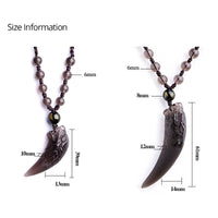 Fenrir Fang - carved Obsidian Necklace
