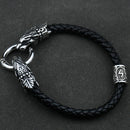 Freya Cat with Runes Steel Bracelet