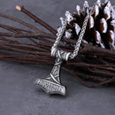 Mjolnir with Runes Necklace