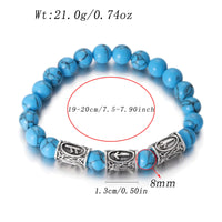 Runes in Lava Stone Bracelet