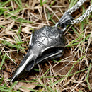Odin's Raven Skull Stainless Steel Necklace
