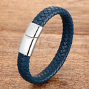 Warrior Braided Wristband Genuine Leather Bracelet