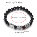 Runes in Lava Stone Bracelet
