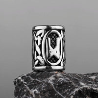 Stainless Steel Runes Beard Rings