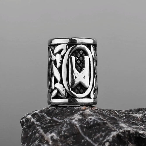 Stainless Steel Runes Beard Rings