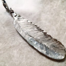 Feather of the Norse Hawk 925 Sterling Silver Necklace