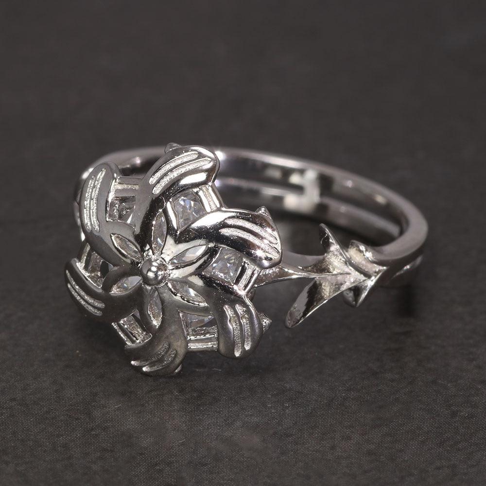 Alfheim Kingdom Galadriel Nenya Ring in 925 Sterling Silver and Zircon Stones - TheWarriorLodge