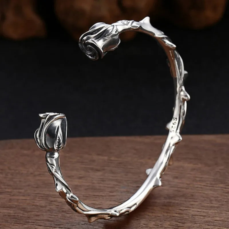 Roses of Freyja 925 Sterling Silver Bracelet