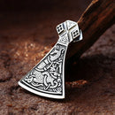 Viking Axe Head Stainless Steel Necklace