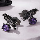 Raven Wings 925 Sterling Silver Earrings