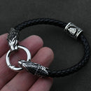 Freya Cat with Runes Steel Bracelet