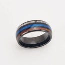 Blessing of Freyr Tungsten Carbide and Deer Antler Ring and Wedding Band