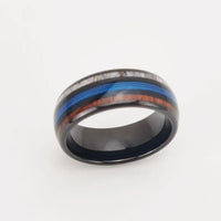 Blessing of Freyr Tungsten Carbide and Deer Antler Ring and Wedding Band
