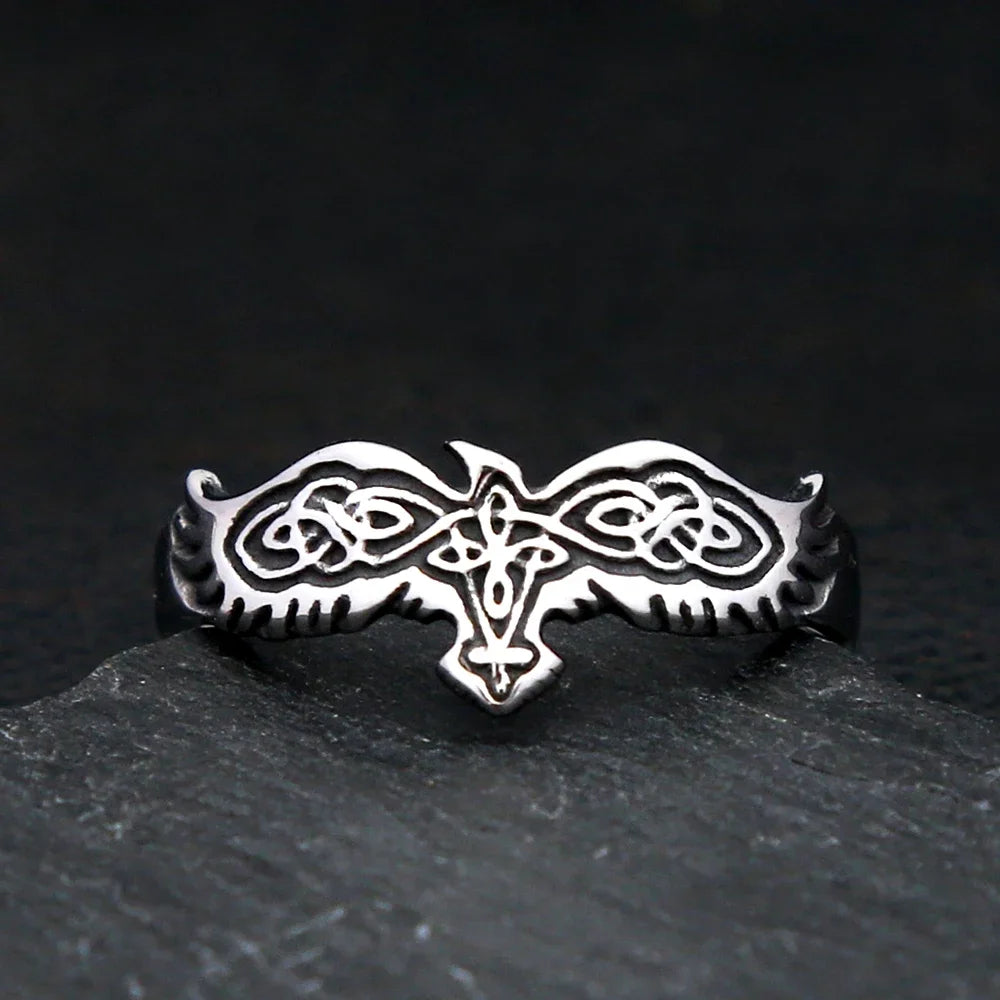 Raven of Odin Stainless Steel Ring