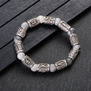 Runes in Lava Stone Bracelet