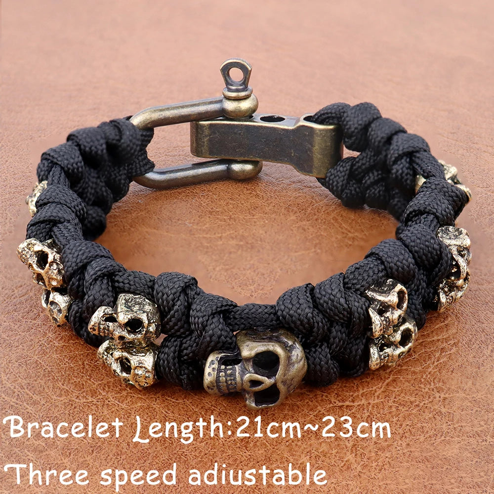 Warrior Trophies ParaCord Skull Bracelet