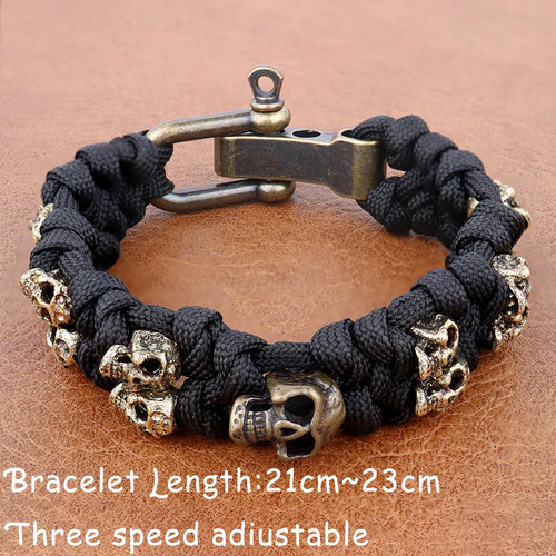 Warrior Trophies ParaCord Skull Bracelet