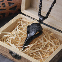 Odin's Raven Skull Stainless Steel Necklace