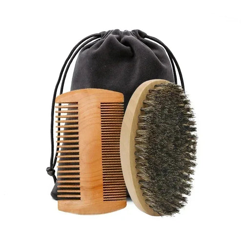 Viking Boar Bristle Brush and Wooden Comb