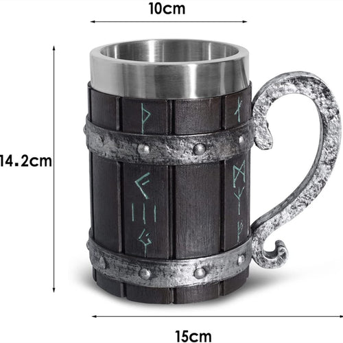 Chope à bière runique viking