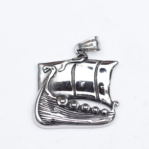 Drakar Viking Warship Stainless Steel Pendant