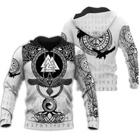 Raben und Wölfe Odins 3D-gedruckter Hoodie
