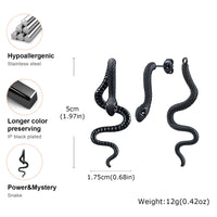 Jormungandr the Midgard Serpent Steel Earrings