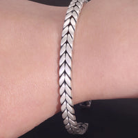 Weaved Wyrd 990 Fine Silver Bracelet