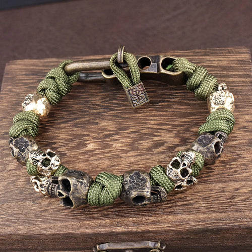 Warrior Trophies ParaCord Skull Bracelet