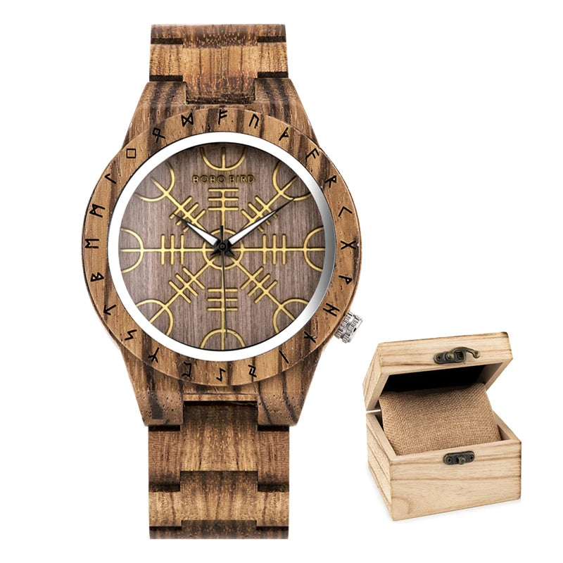 Viking Vintage Wooden Watch