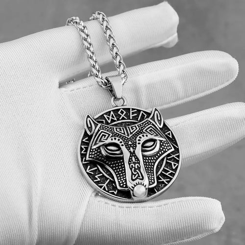 Fenrir Head Stainless Steel Necklace