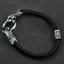 Freya Cat with Runes Steel Bracelet