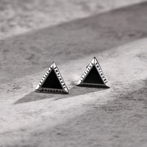 Runes From Urd Stainless Steel Earrings