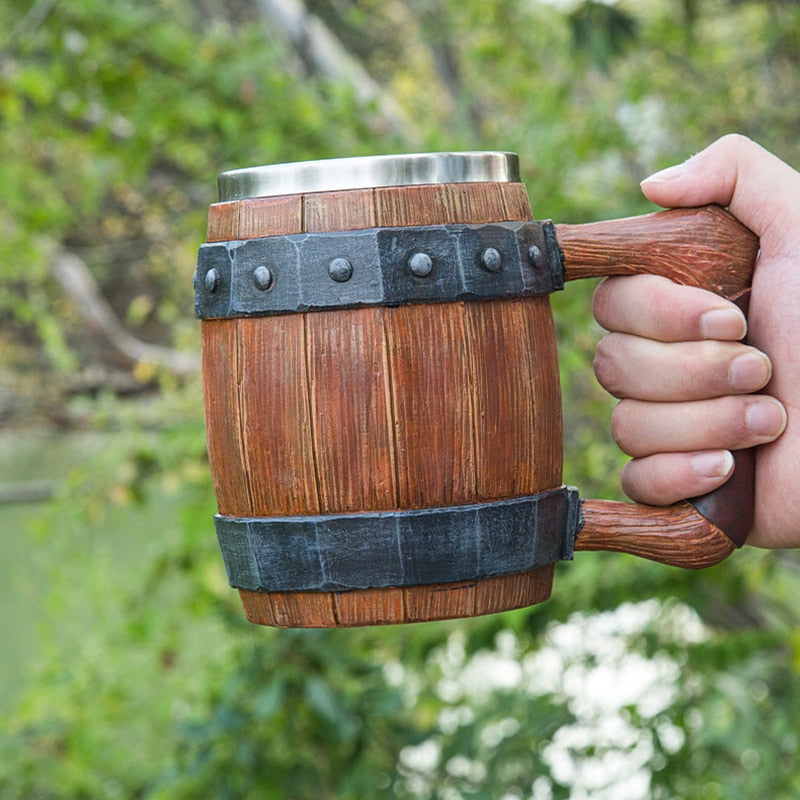 Viking Barrel Drinking Mug