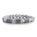 Runes in Lava Stone Bracelet
