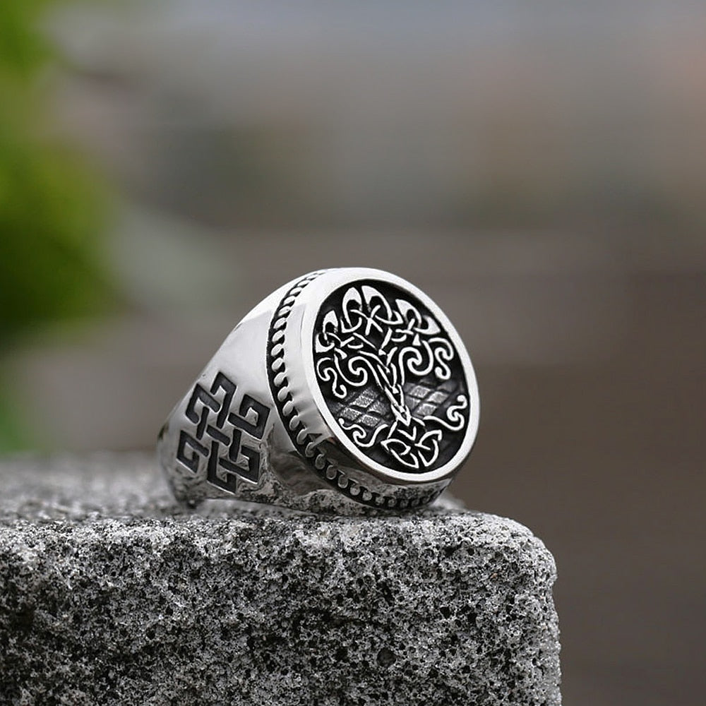 Tree of Life Yggdrasil Stainless Steel Ring