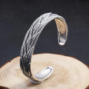 Feathers of Freyja’s Falcon 990 Silver Bracelet