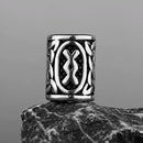 Stainless Steel Runes Beard Rings