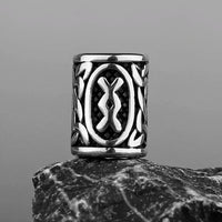 Stainless Steel Runes Beard Rings