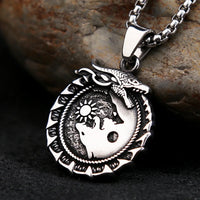 Skoll and Hati, Sons of Fenrir Stainless Steel Necklace
