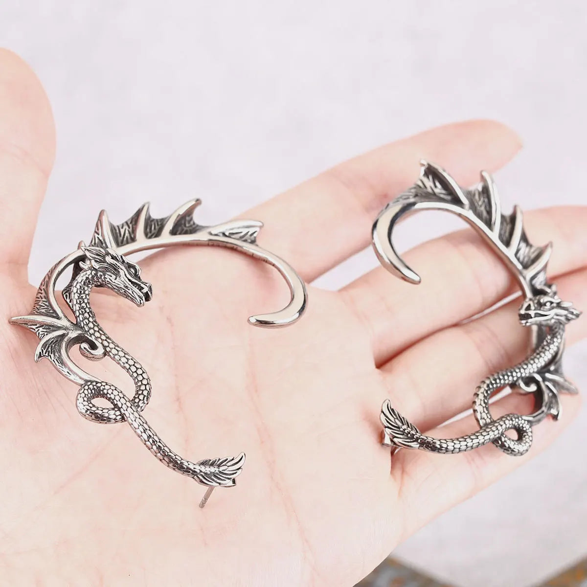 Dragon Wings Stainless Steel Earring