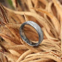 Thor Thunderbolt Tungsten Carbide Ring with Meteorite Inlay
