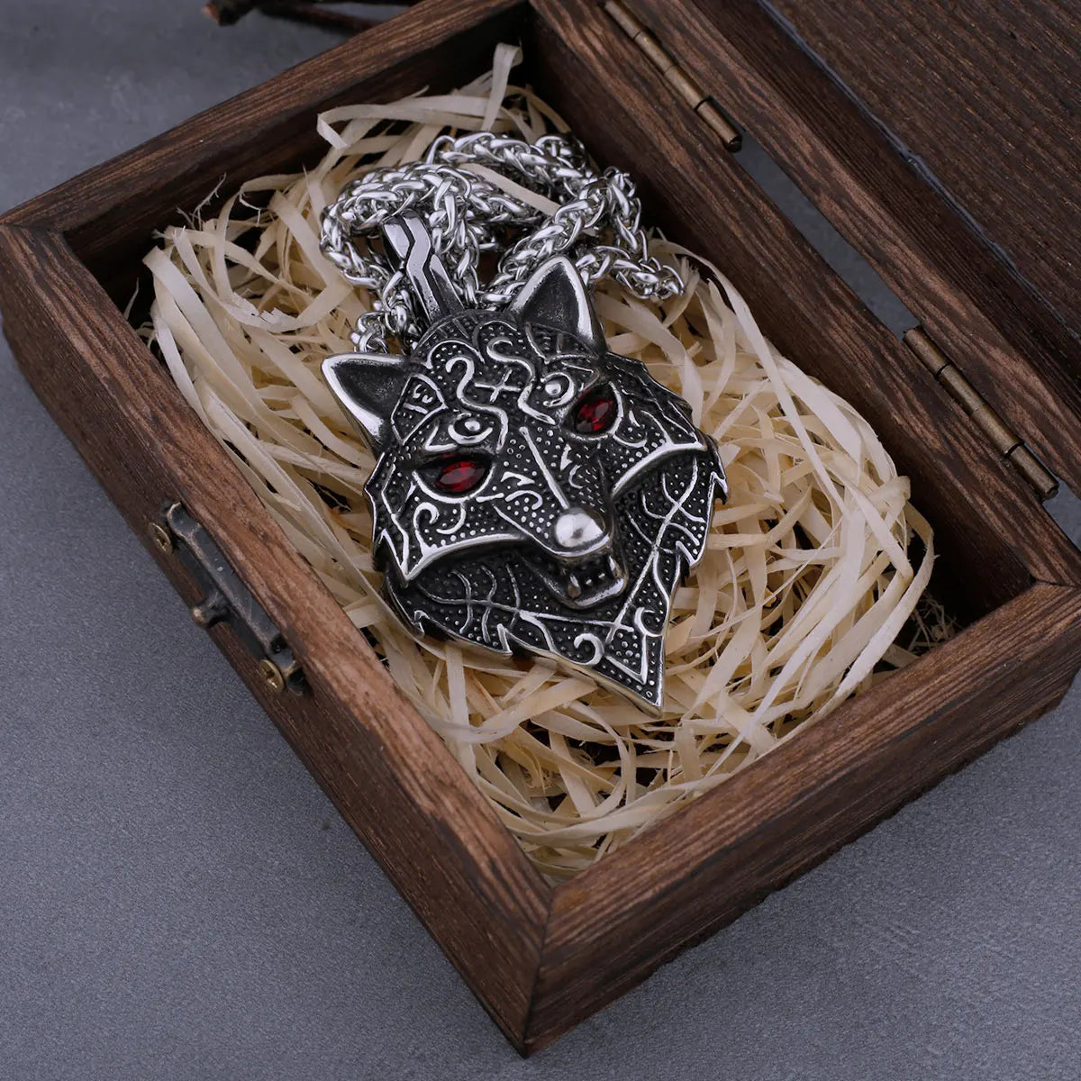 Snarling Fenrir - 316L Stainless Steel Necklace