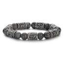 Runes in Lava Stone Bracelet