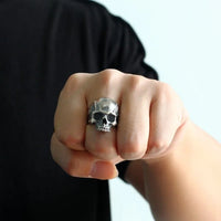 Bound to Hel  925 Sterling Silver Skull Ring