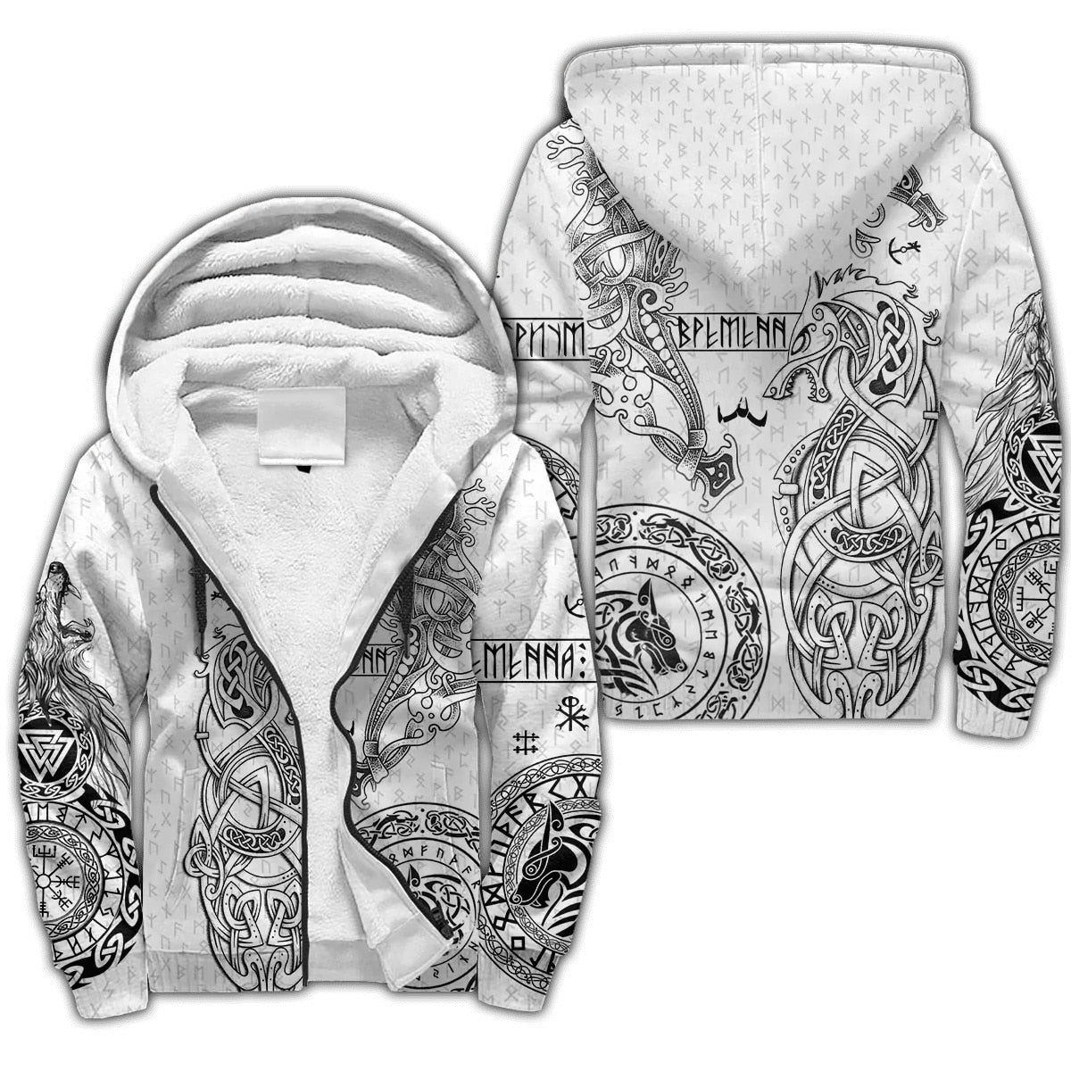 Fenrir Wolf Totem Fleece Hoodie