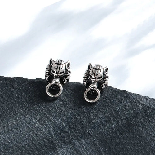Fenrir Wolf Stainless Steel Earrings