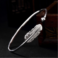 Feathers of Freyja’s Falcon 990 Silver Bracelet