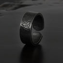 Dark Runes 8mm Adjustable Ring